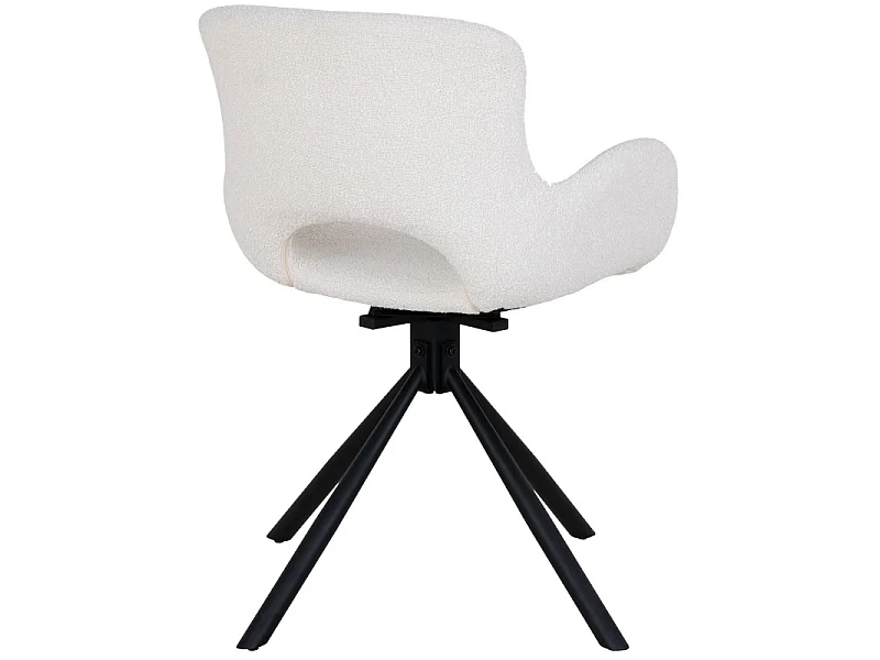 SIXTY-Set di 2 sedie girevoli a 360° ecrù