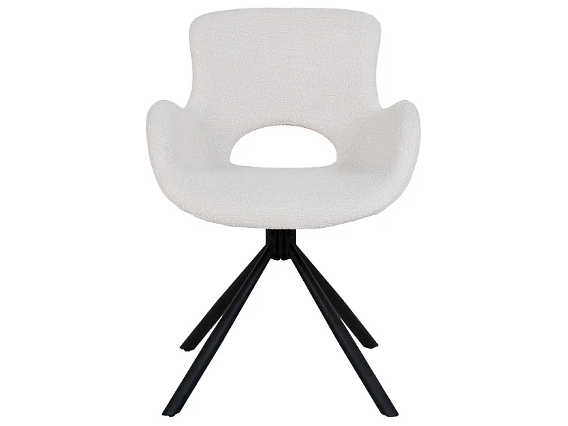 SIXTY-Set di 2 sedie girevoli a 360° ecrù