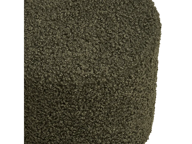 CRUZ-Pouf in tessuto verde ad anello ø34 cm