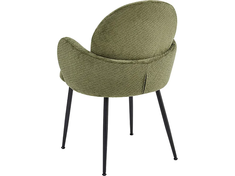 ALICE-Chaise en tissu Ikon Olive (x2)