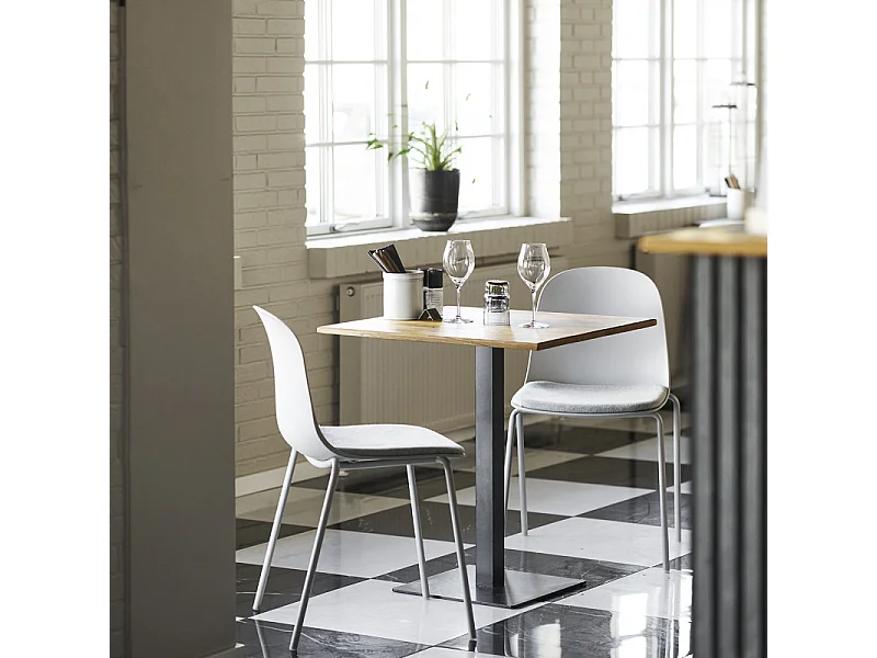 VICK-Set di 2 sedie in ABS e acciaio grigio