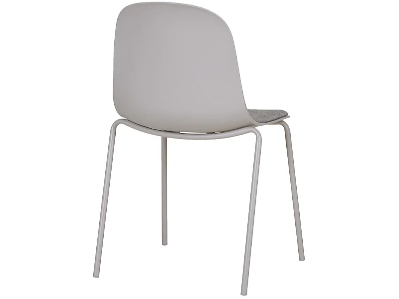 VICK-Set di 2 sedie in ABS e acciaio grigio