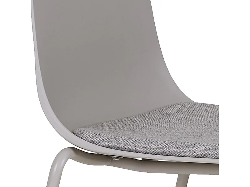 VICK-Set di 2 sedie in ABS e acciaio grigio