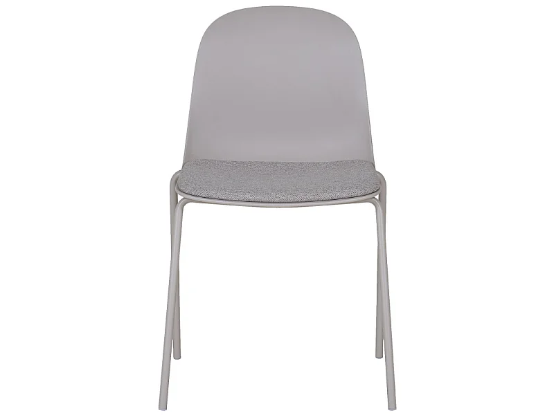 VICK-Set di 2 sedie in ABS e acciaio grigio