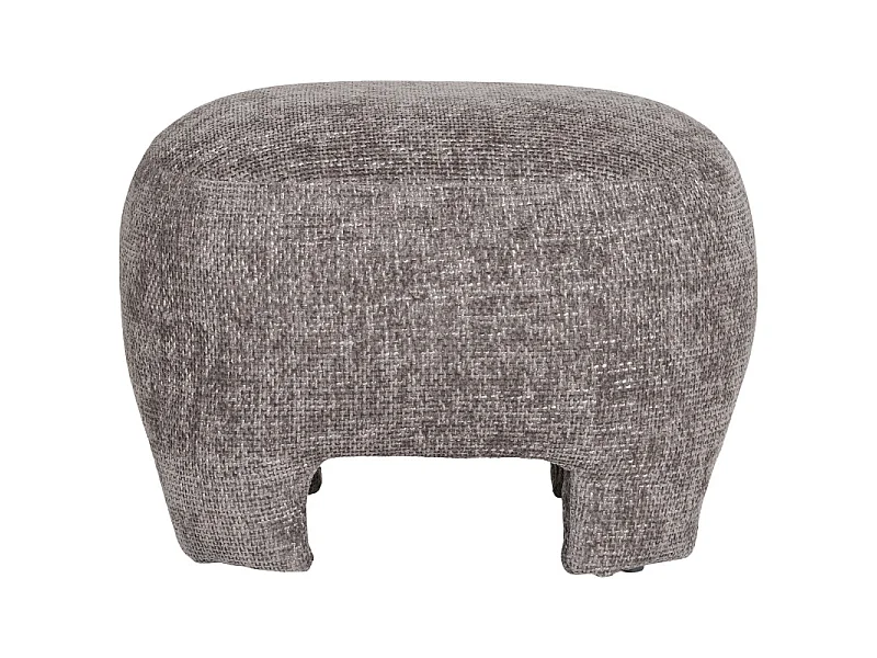 MOSS-Repose-pied en tissu chenillé gris