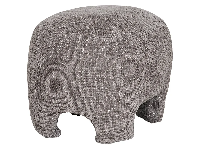 MOSS-Repose-pied en tissu chenillé gris
