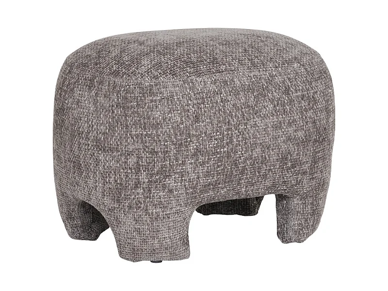 MOSS-Repose-pied en tissu chenillé gris