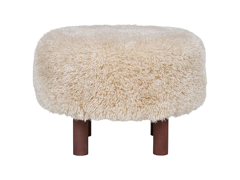 SCOT-Puf de tela de bucle beige ø50cm