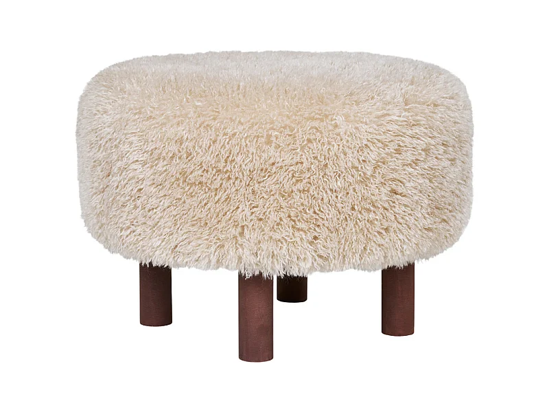 SCOT-Puf de tela de bucle beige ø50cm
