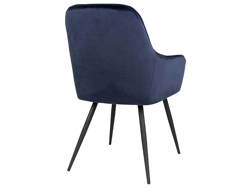 GRACE-Set di 2 sedie in velluto blu