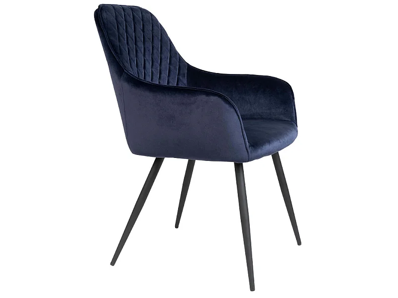GRACE-Set di 2 sedie in velluto blu