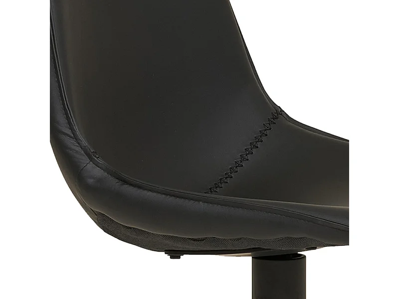 ANDY-Set di 2 sedie girevoli a 360 in PU nero