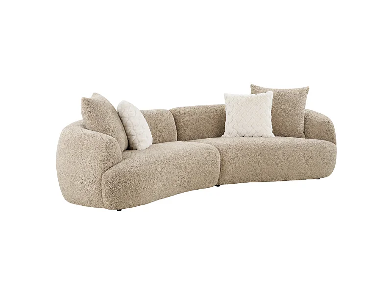 Sofá WAVE XL de 5 plazas en tela marrón claro