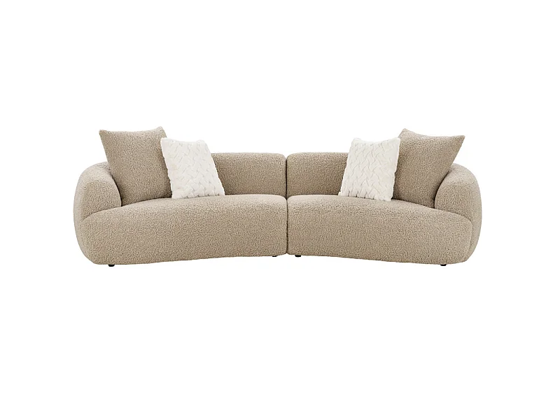 Sofá WAVE XL de 5 plazas en tela marrón claro