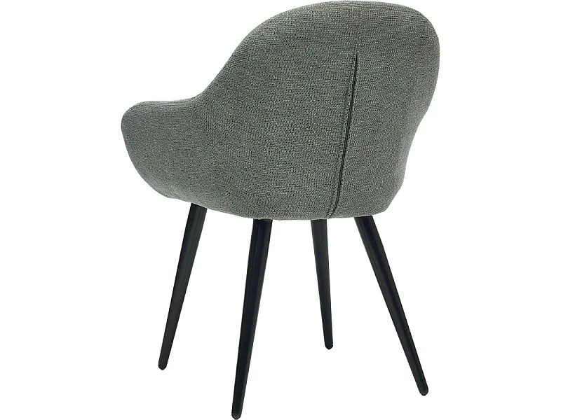 CANCUN-Fauteuil de table en tissu Sauge (x2)