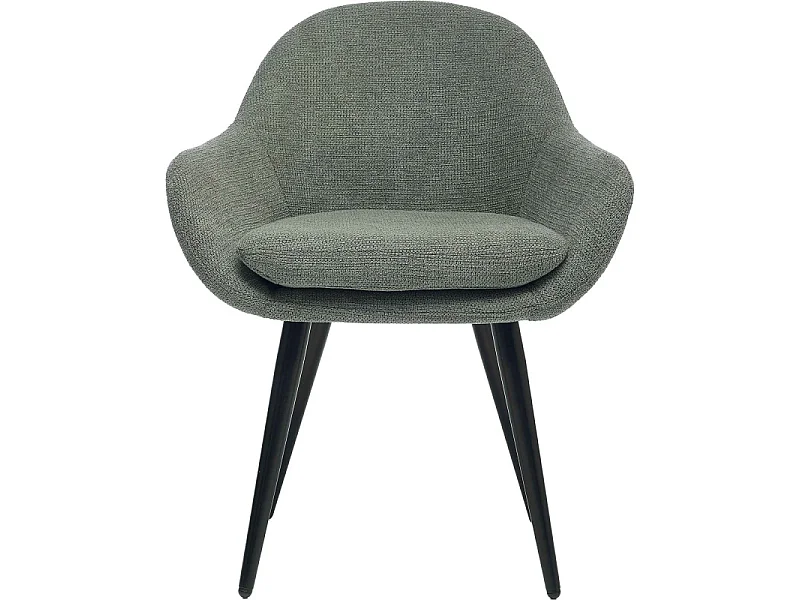 CANCUN-Fauteuil de table en tissu Sauge (x2)