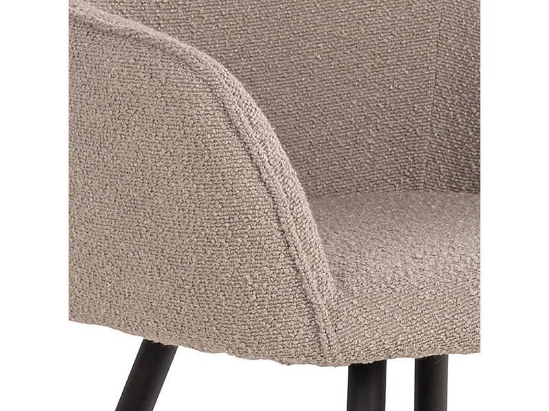 GRACE-Set di 2 sedie color tortora