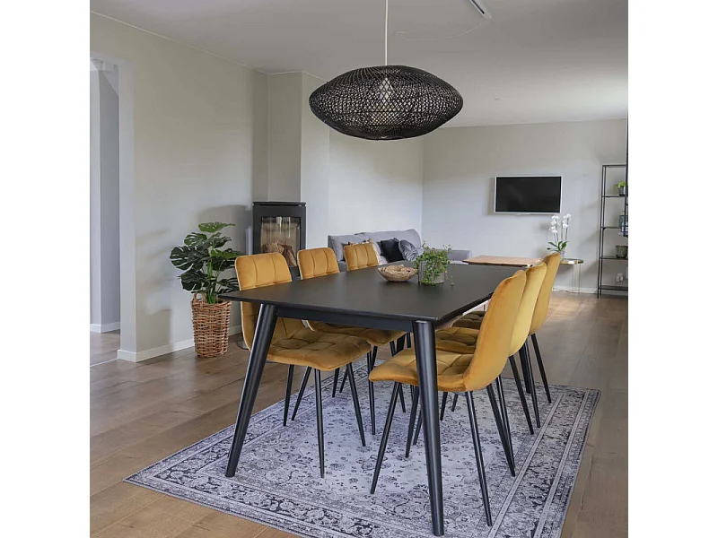 SVIN- Chaise velours moutarde (x2)