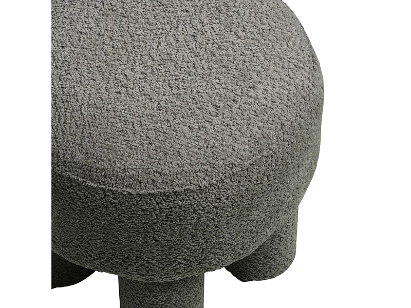 HERG-Pouf en tissu chenillé fusain ø43 cm