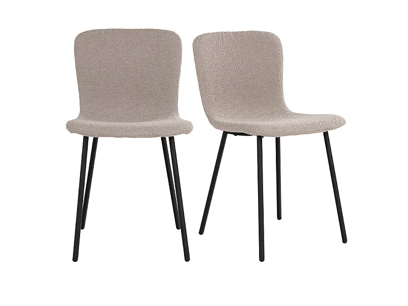 CELIA-Set di 2 sedie beige