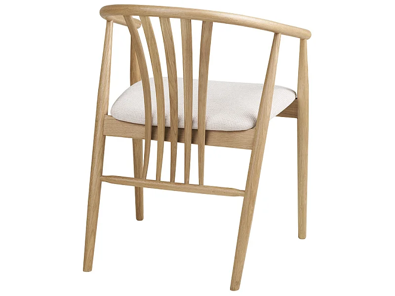 BESS-Sedia da pranzo in rovere massello beige