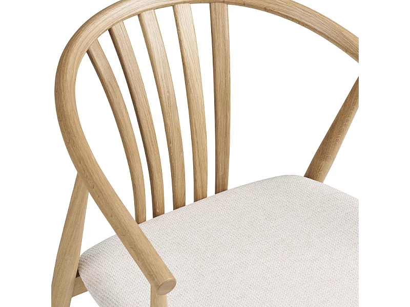 BESS-Sedia da pranzo in rovere massello beige