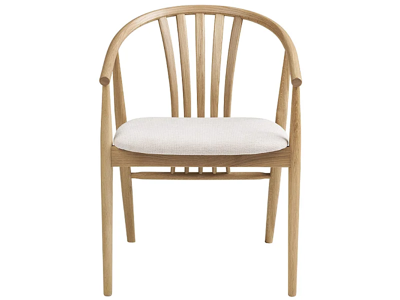 BESS-Sedia da pranzo in rovere massello beige