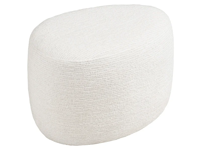 SVIT-Pouf in tessuto écru 55x40 cm