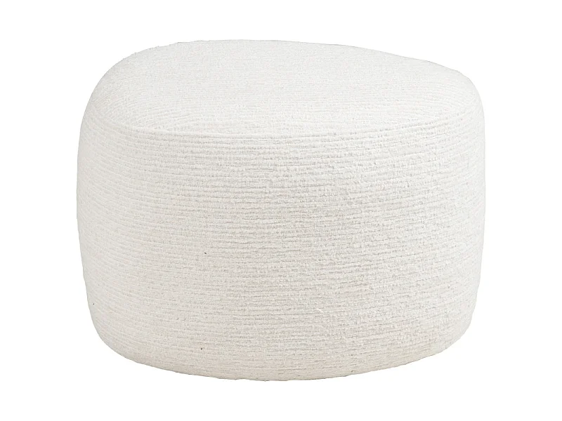 SVIT-Pouf in tessuto écru 55x40 cm