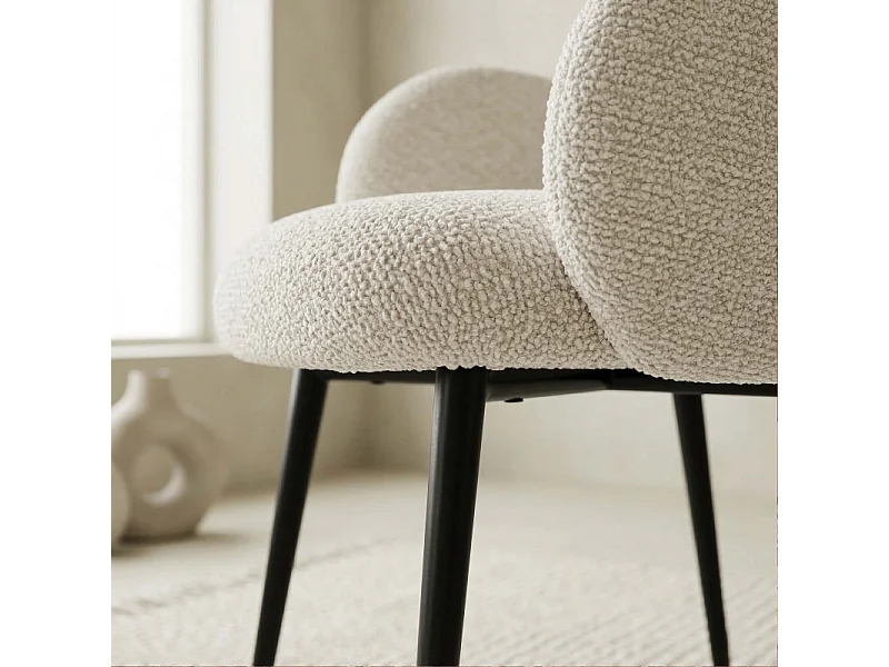 ALICE-Chaise en tissu Ikon Coloris Lin (x2)