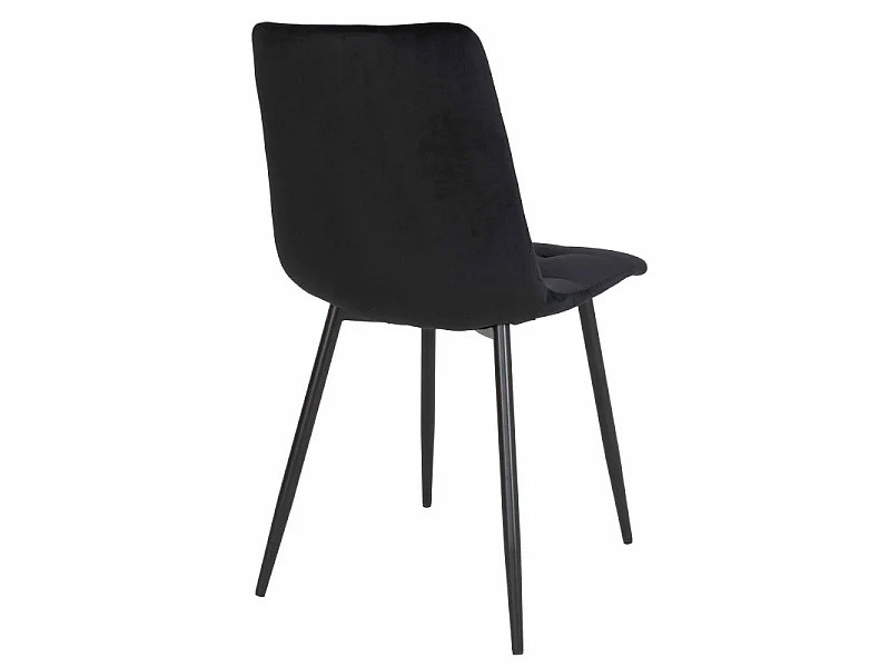 SVIN- Chaise velours noir (x2)