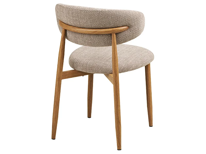 MYA-Set di 2 sedie tortora e effeto rovere