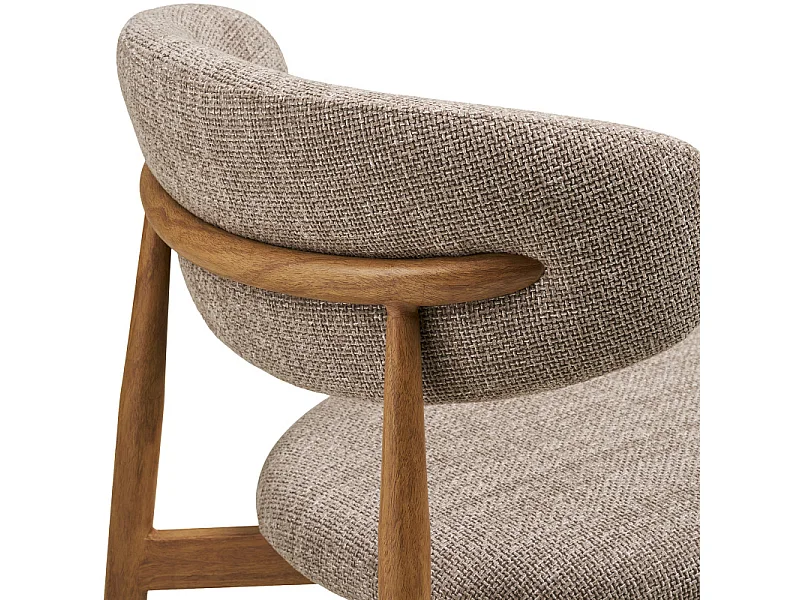 MYA-Set di 2 sedie tortora e effeto rovere