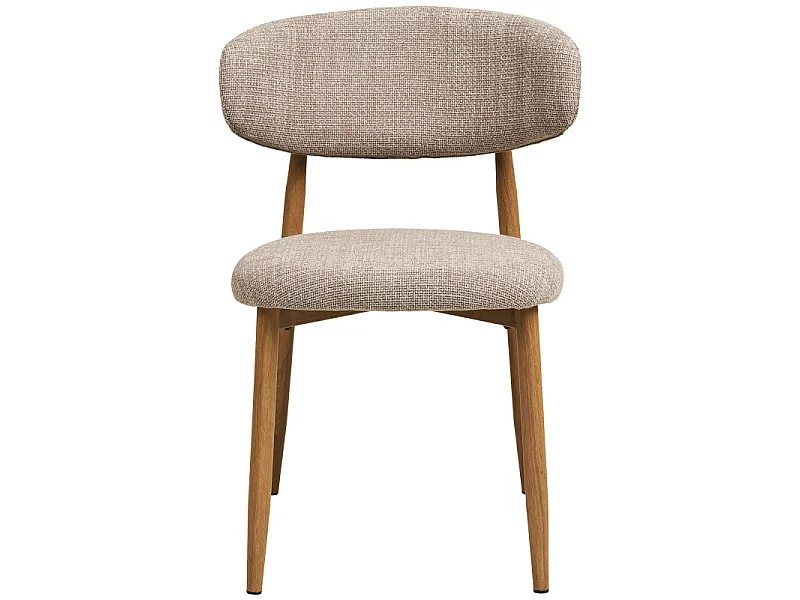 MYA-Set di 2 sedie tortora e effeto rovere