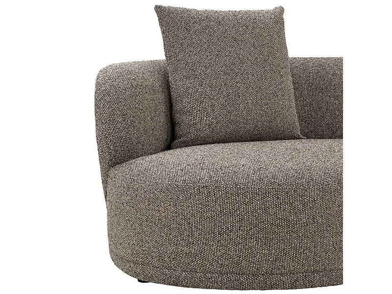 MALIBU-Canapé d'angle droit en tissu taupe