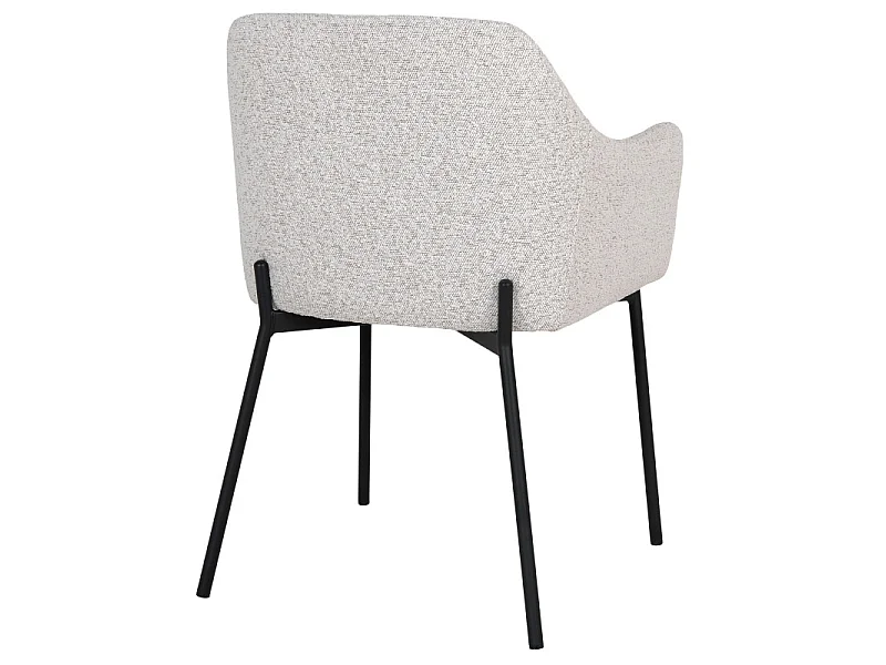 LEONIE-Set di 2 sedie da pranzo bianco riccio