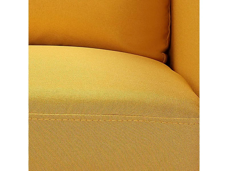 SOLVEIG-Fauteuil scandinave tissu curry