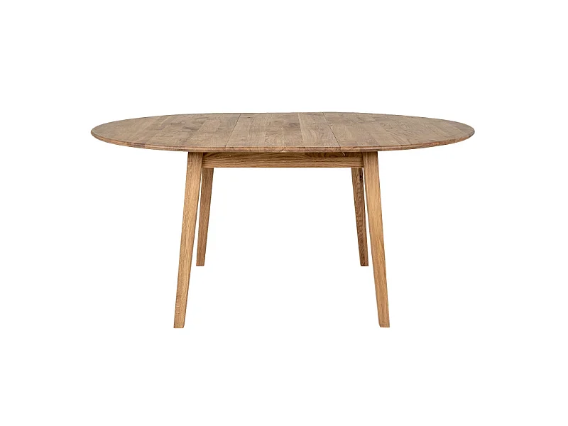 MEGEVE-Table à manger avec allonge papillon chêne ø118/158 cm