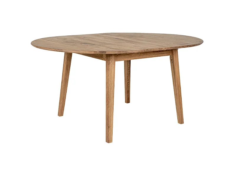 MEGEVE-Table à manger avec allonge papillon chêne ø118/158 cm