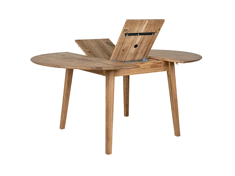 MEGEVE-Table à manger avec allonge papillon chêne ø118/158 cm