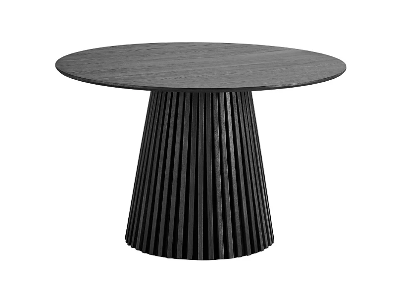 KAIRN- Table à manger ronde 4 personnes ø120 cm chêne noir