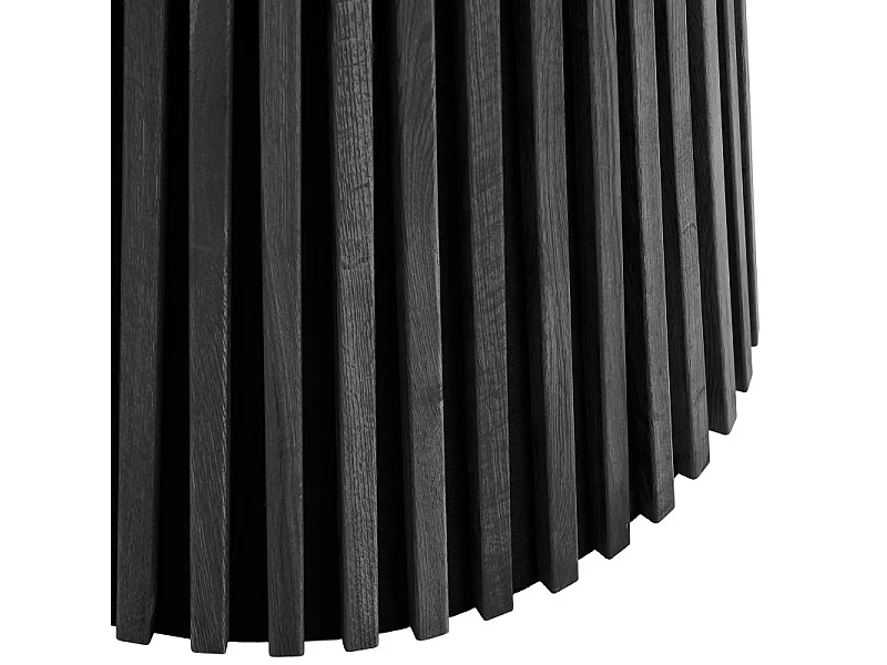 KAIRN- Table à manger ronde 4 personnes ø120 cm chêne noir
