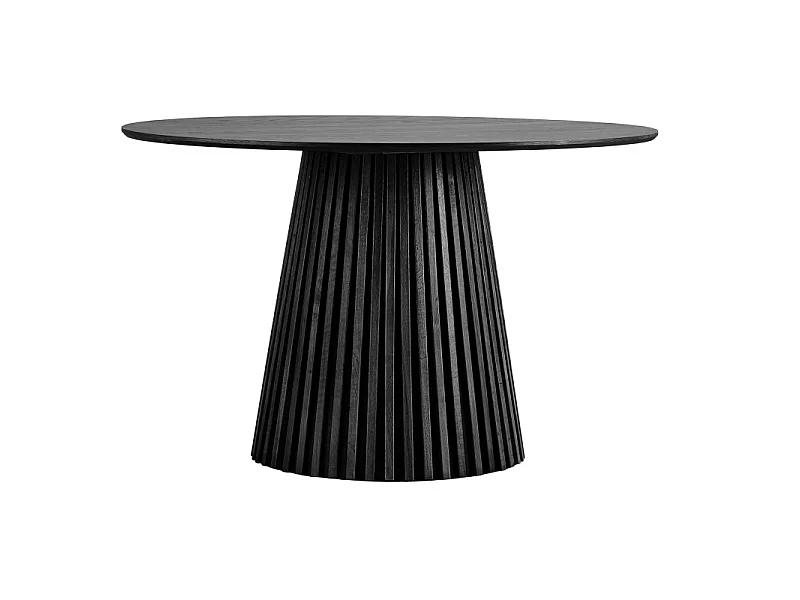 KAIRN- Table à manger ronde 4 personnes ø120 cm chêne noir