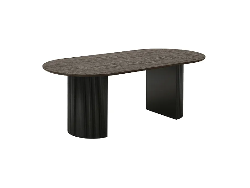 MIDO-Table à manger 6/8 personnes 210 cm brun foncé