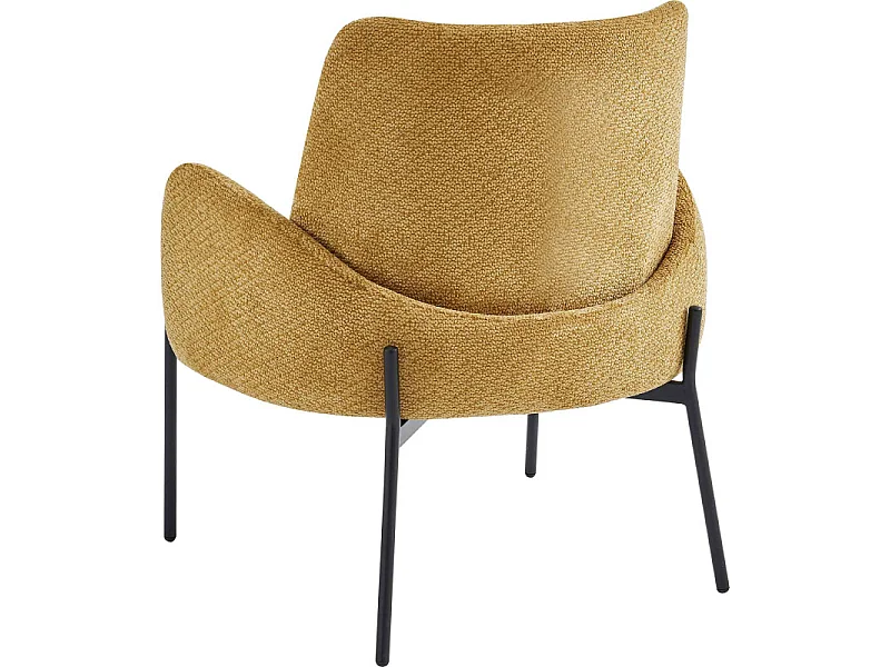 ALEX-Fauteuil en tissu Ikon Ocre