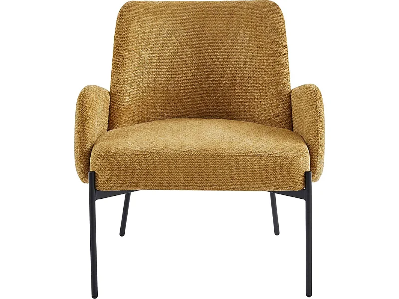 ALEX-Fauteuil en tissu Ikon Ocre