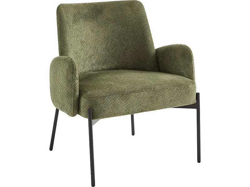 ALEX-Fauteuil en tissu Ikon Olive