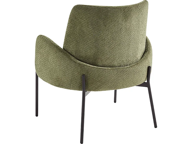 ALEX-Fauteuil en tissu Ikon Olive