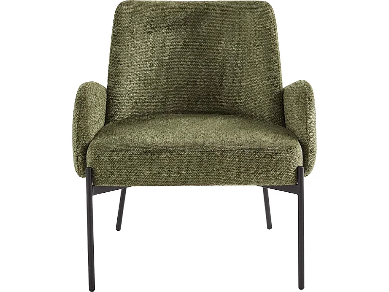 ALEX-Fauteuil en tissu Ikon Olive