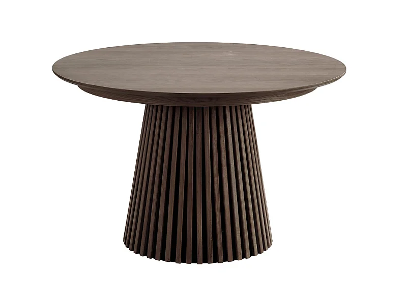 KAIRN-Table extensible ø120cm (160/200/240) chêne fumé